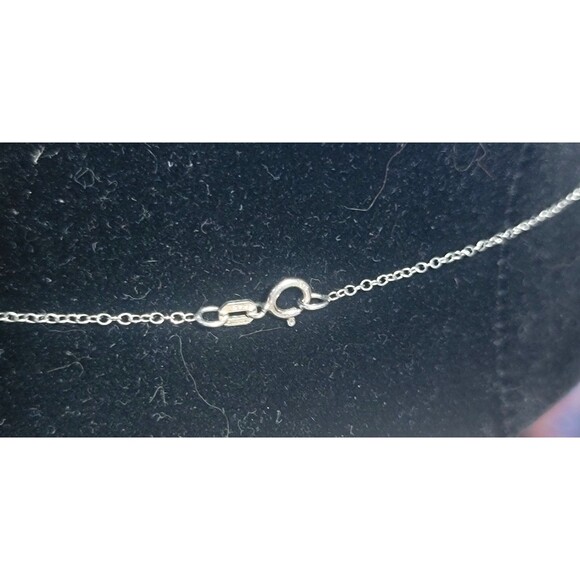 925 Sterling Silver Necklace 18" w fine Silver Dragonfly Pendant Cubic Zirconia - Picture 11 of 16